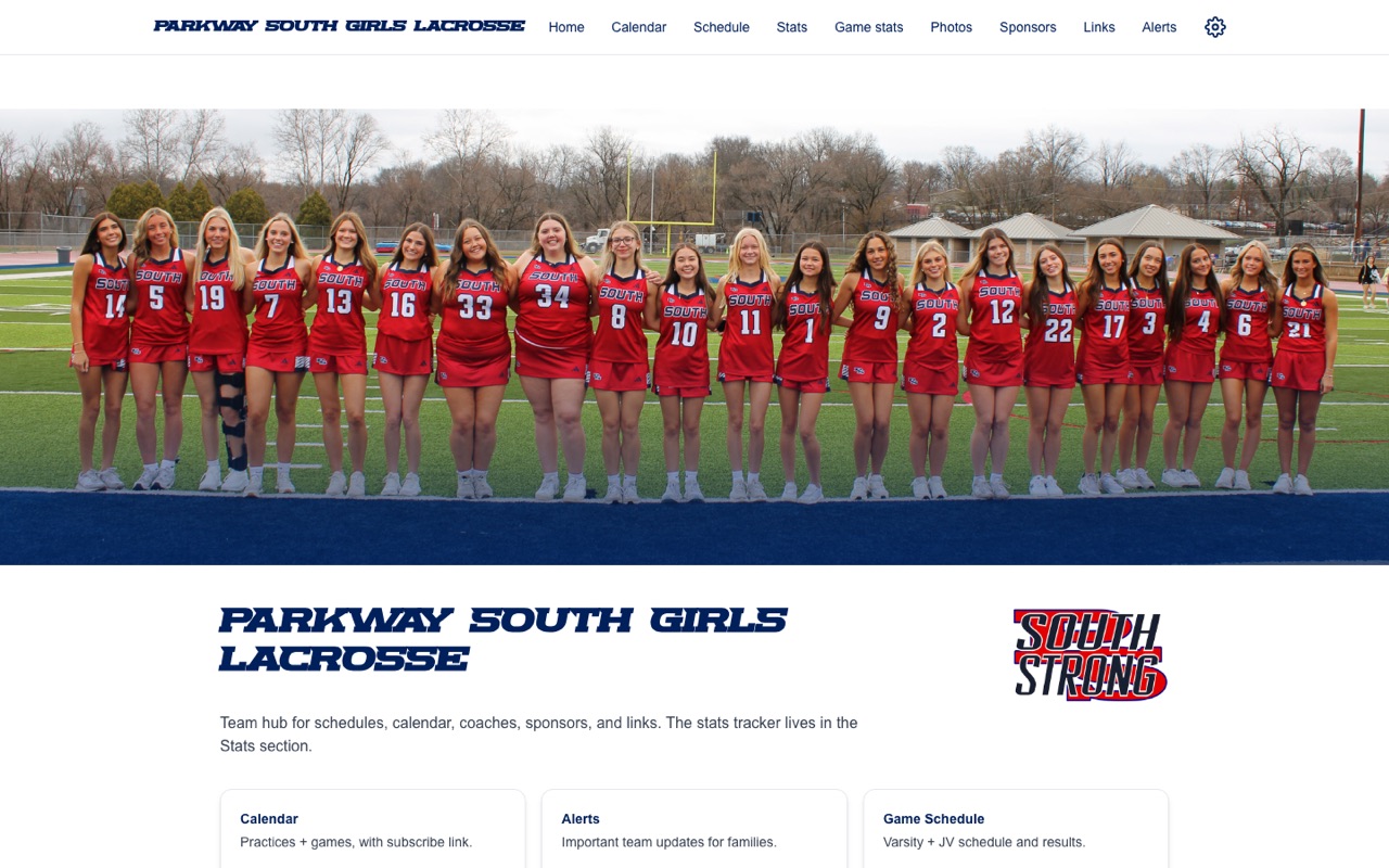 Parkway South Girls Lacrosse homepage